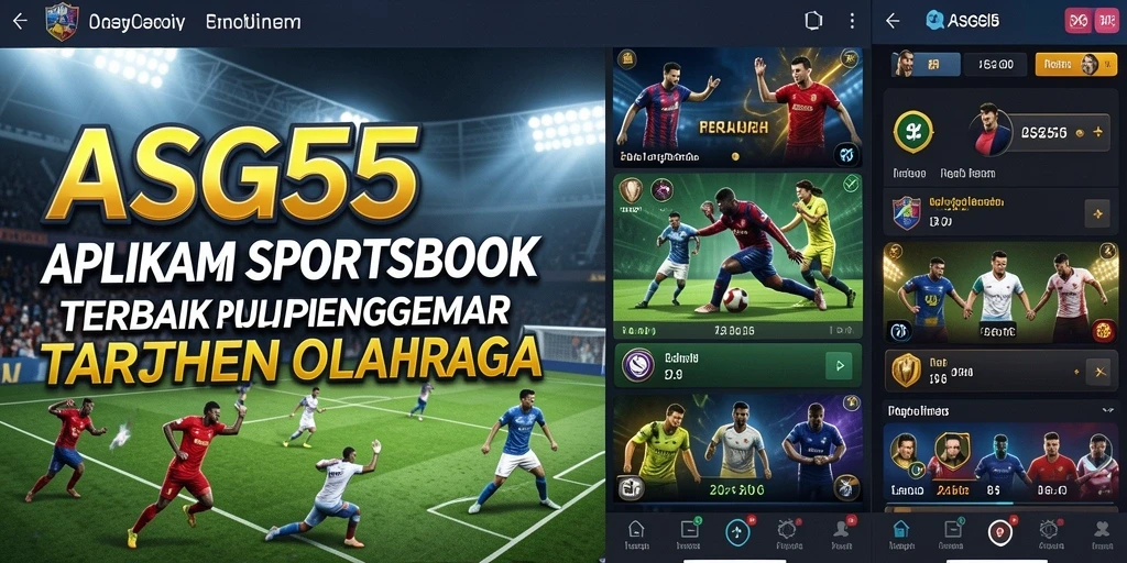 Tampilan menarik dari aplikasi sportsbook ASG55 yang memudahkan taruhan.