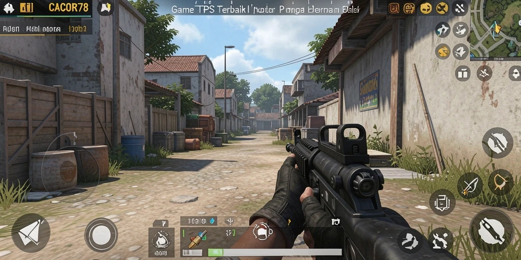 Tangkapan layar utama game CACOR78 menampilkan aksi TPS yang mendebarkan.