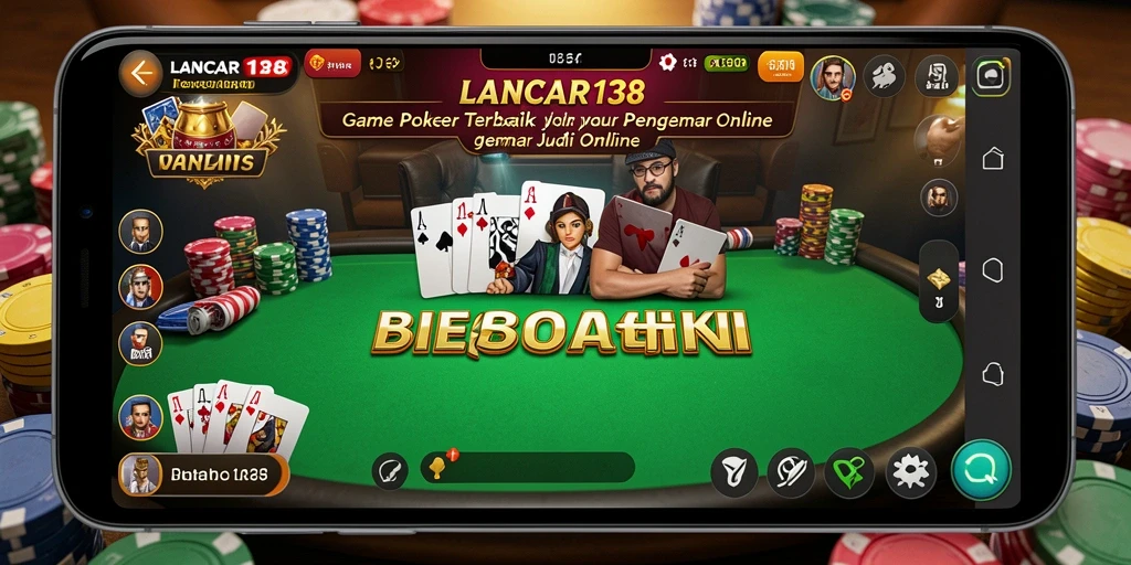 Tampilan gameplay LANCAR138 yang mendebarkan dan penuh strategi poker.