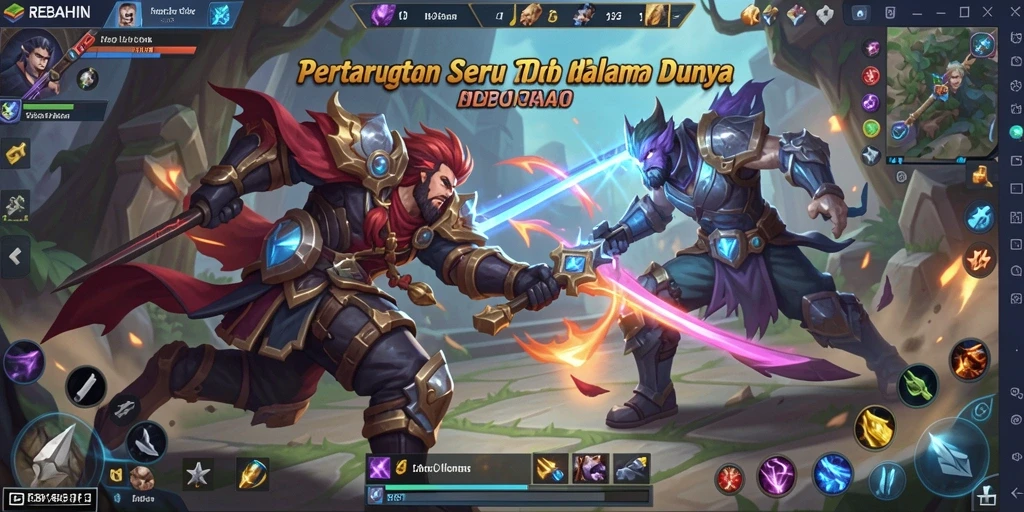 Tampilan gameplay seru dalam REBAHIN, penuh aksi dan strategi.