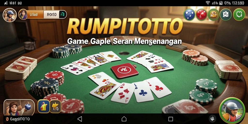 Screenshot RUMPITOTO menampilkan gameplay Gaple yang seru.