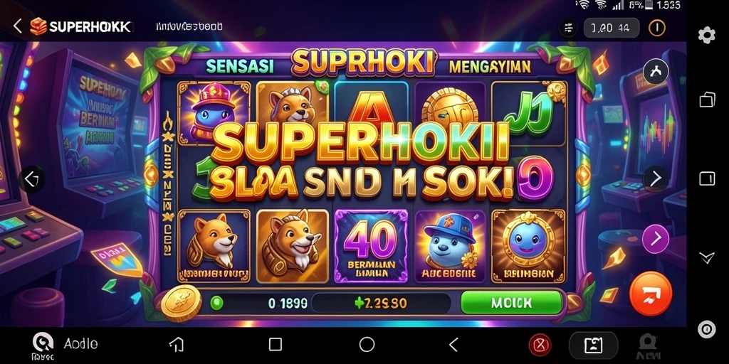 Gameplay SUPERHOKI yang menegangkan dan penuh warna.